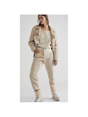 Free People Pretty Lies Patchwork Harem Pants 10